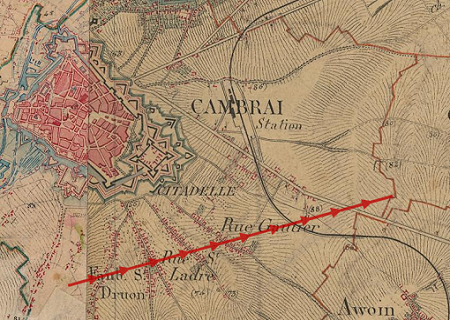 Tornade EF1 à Cambrai (Nord) le 28 mai 1828
