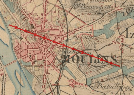 Tornade EF1 à Moulins (Allier) le 26 janvier 1846