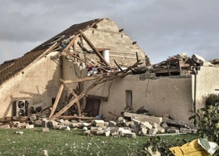 Tornade EF2 à Serres-Sainte-Marie (Pyrénées-Atlantiques) le 22 décembre 2019