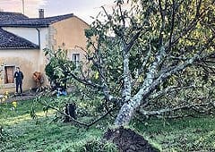 Tornade EF0 à Soulignac (Gironde) le 4 octobre 2020