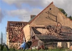 Tornade EF1 à Tranzault (Indre) le 12 octobre 2014