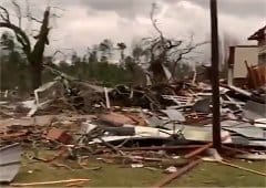 Tornade EF4 meurtrière dans le comté de Lee en Alabama (USA) le 3 mars