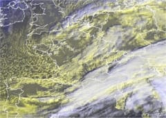 Traîne active à l'arrière d'un front froid convectif le 21 novembre