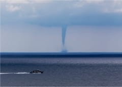 Trombes marines au large d'Ajaccio le 18 juin