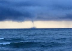 Trombe marine au large du Cap Ferrat (Alpes-Maritimes) le 16 août
