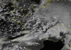 Violentes rafales convectives le 13 février de l'Atlantique au nord-est